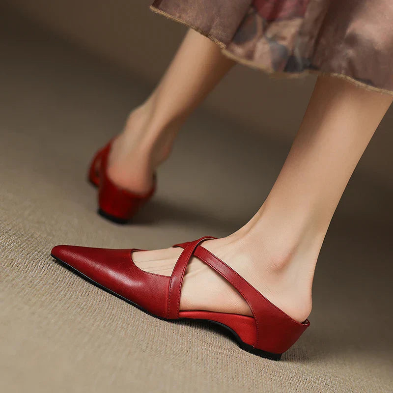 Vivienne — Pointed Slip-On Comfort Mules