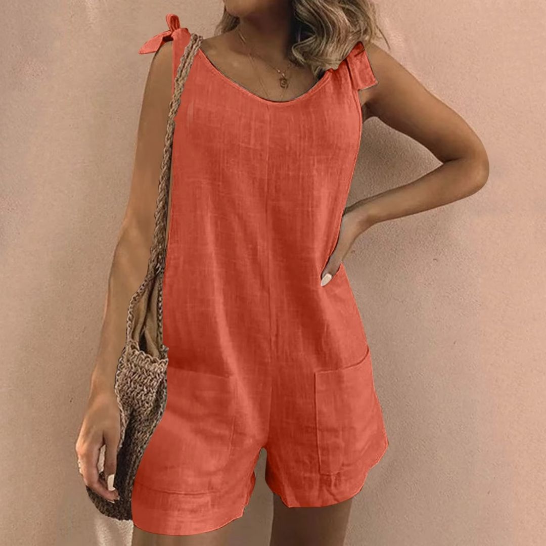 The Seraphina — Sleeveless Cotton Playsuit