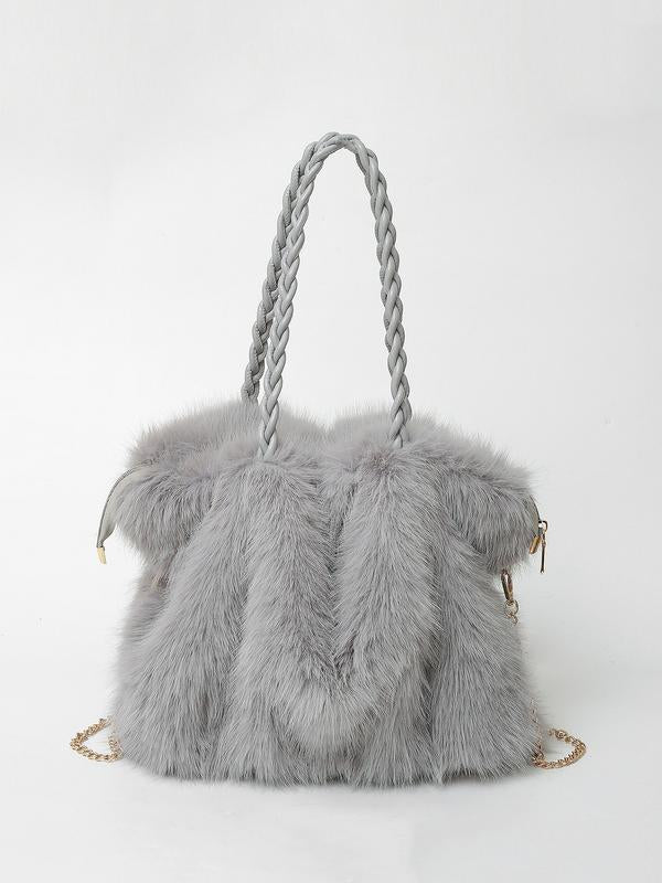 The Capucine — Plush Velvet Shoulder Tote