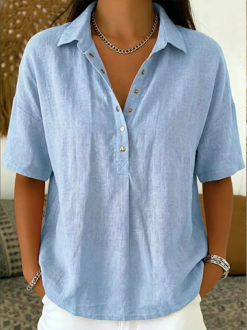 Willow － Blouse with Collar and Button