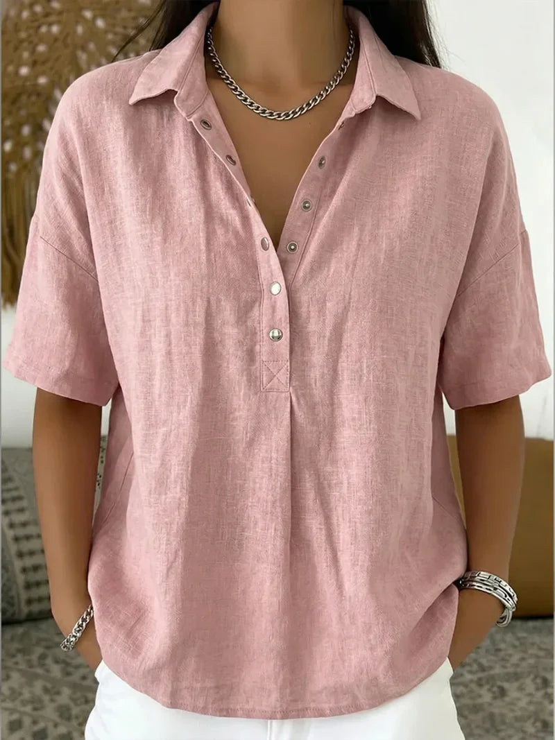 Colette — Effortless V-Neck Confidence Blouse