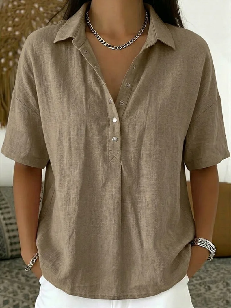 Willow － Blouse with Collar and Button