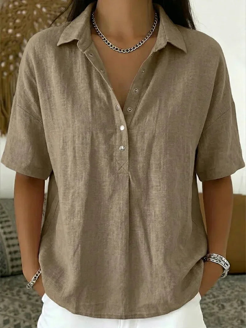 Colette — Effortless V-Neck Confidence Blouse