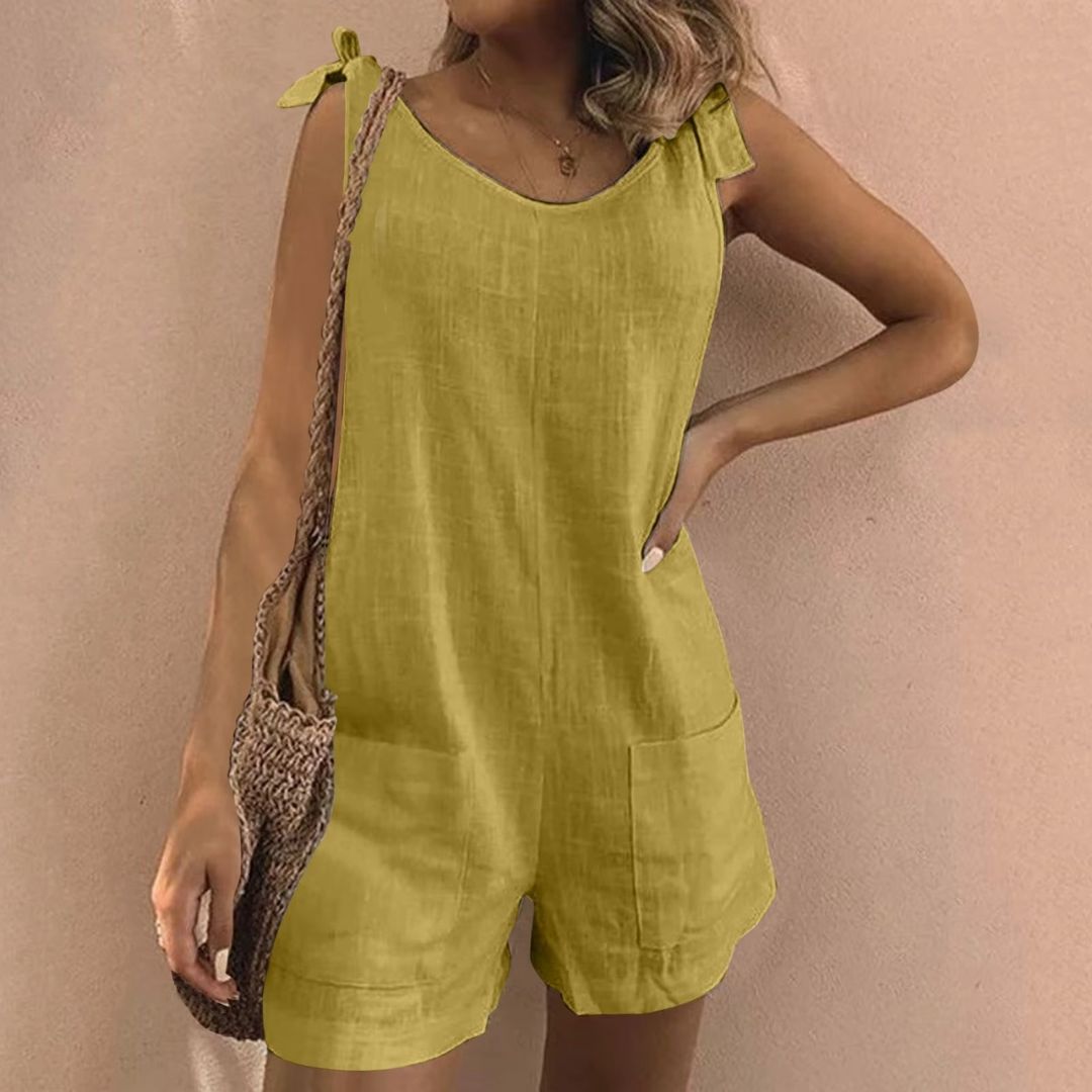 The Seraphina — Sleeveless Cotton Playsuit