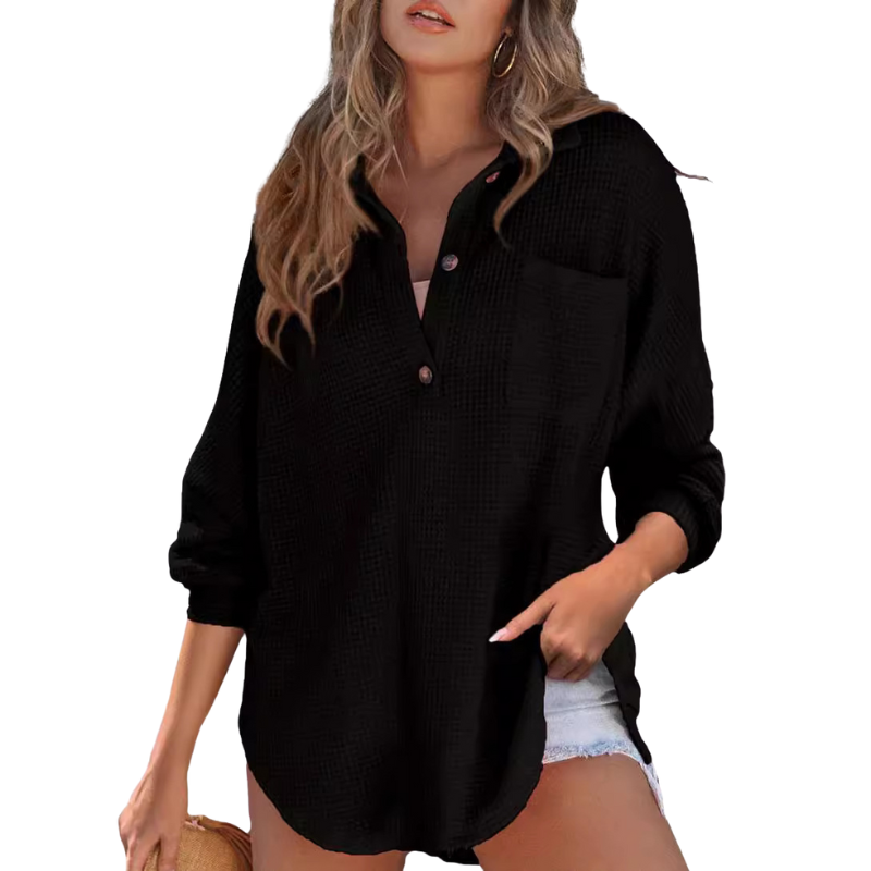 Élise — Lightweight V-Neck Tunic Blouse