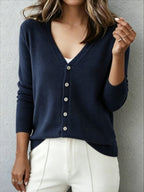 Margot — Soft V-Neck Knitted Cardigan