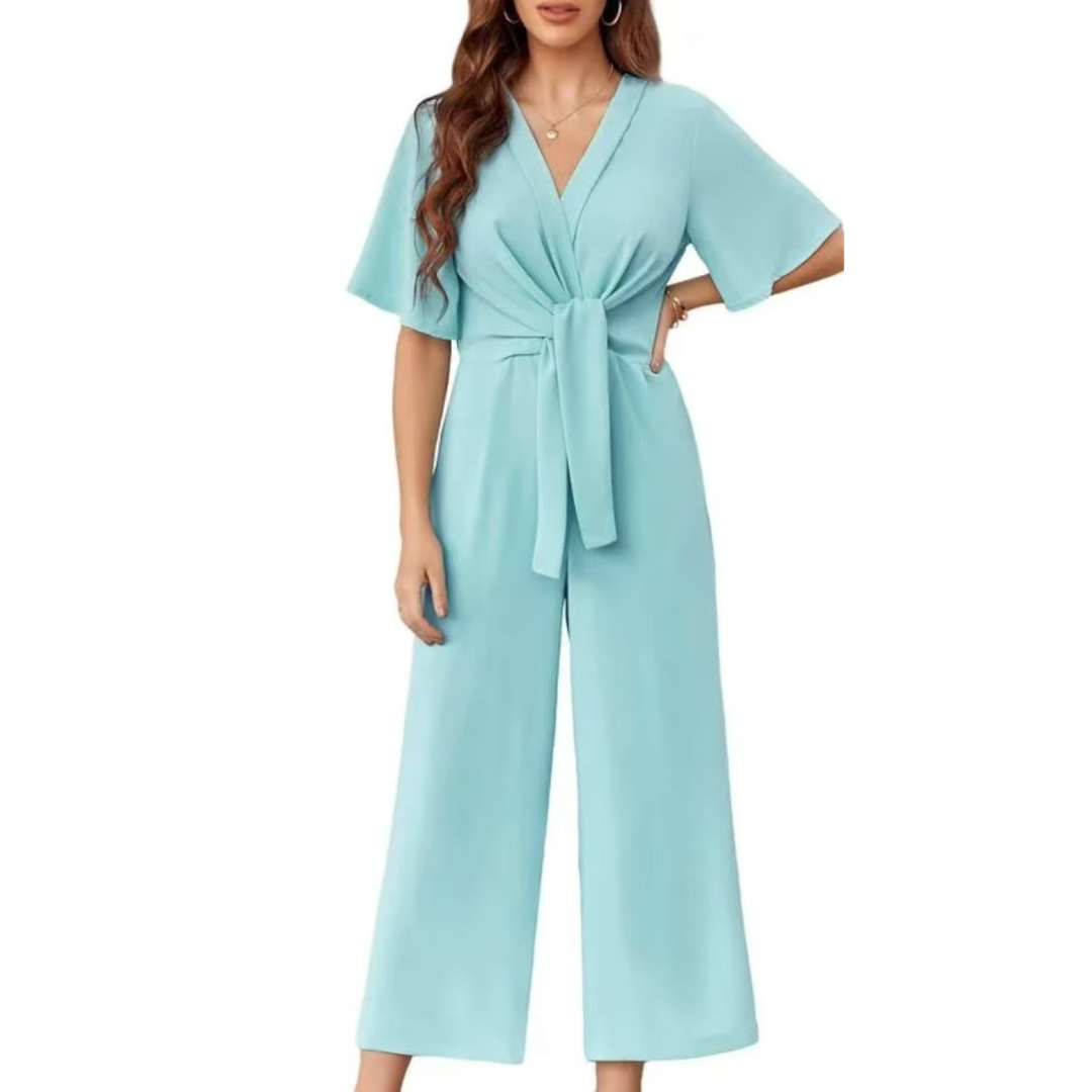Gabriella — Elegant Tie-Knot Summer Jumpsuit
