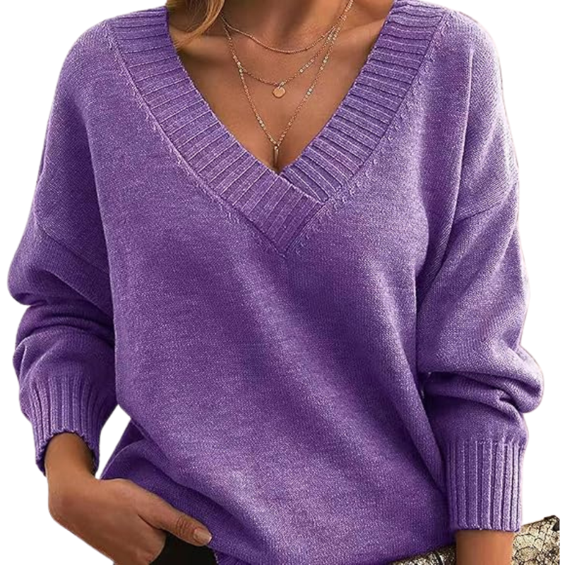 The Vivienne — Lightweight V-Neck Knit