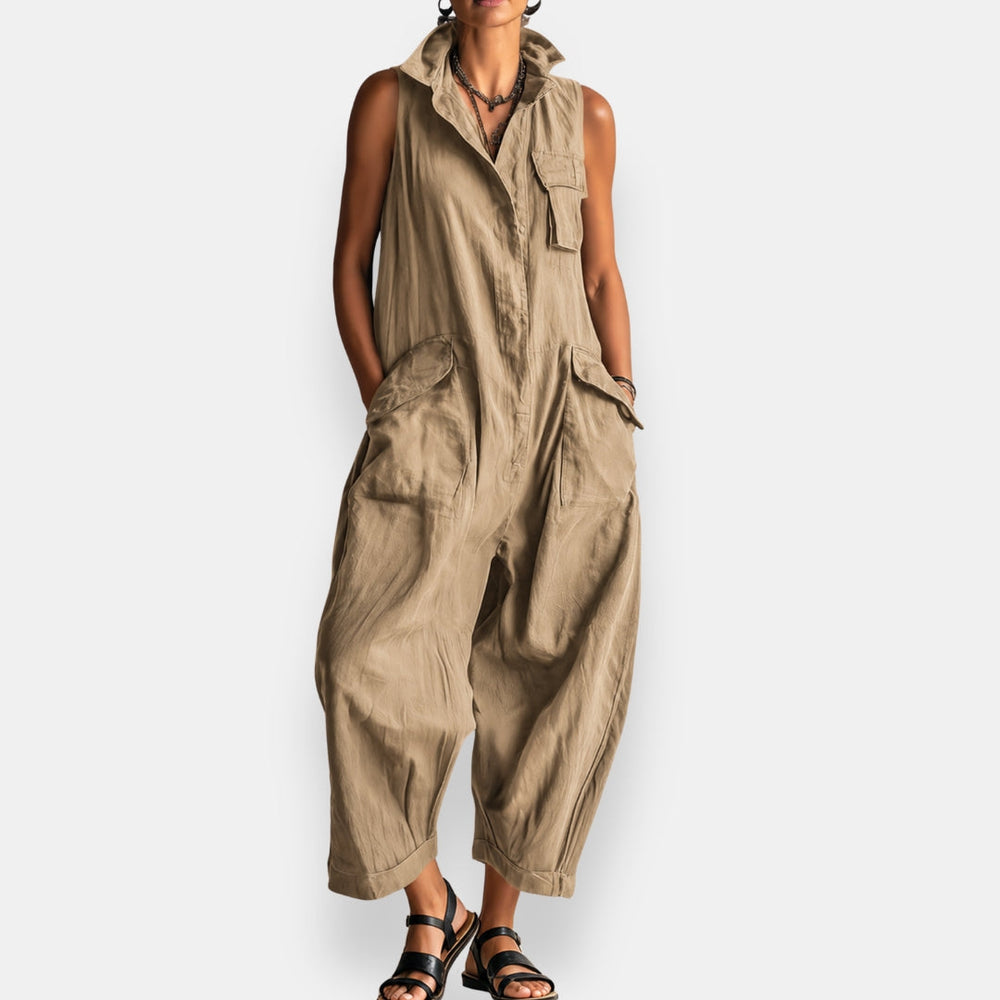 Anouk — Sleeveless Cargo Jumpsuit