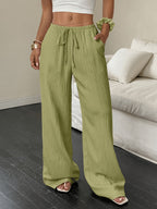 The Amélie — Casual Solid Wide-Leg Pants - SET 2 PIECES