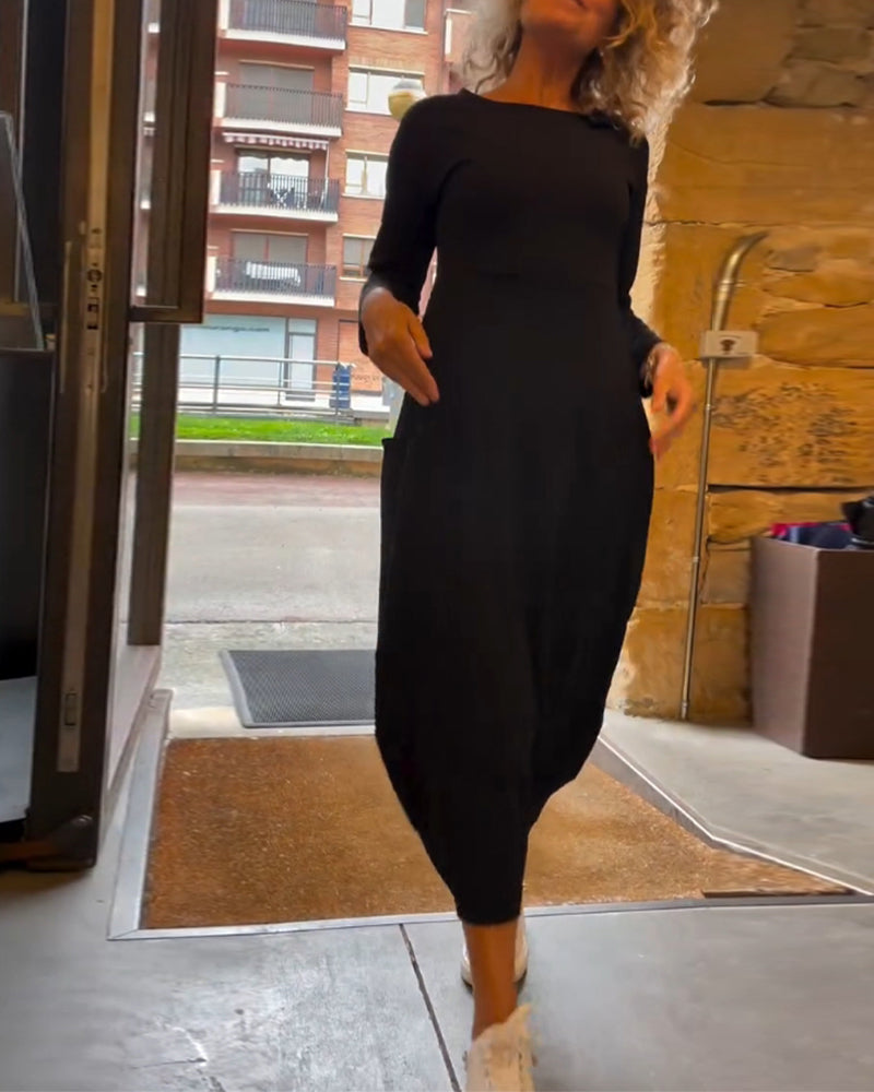 The Léonie — Striped Easy Midi Dress