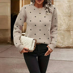 The Astrid — Polka Dot Knit Sweater