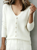 Margot — Soft V-Neck Knitted Cardigan