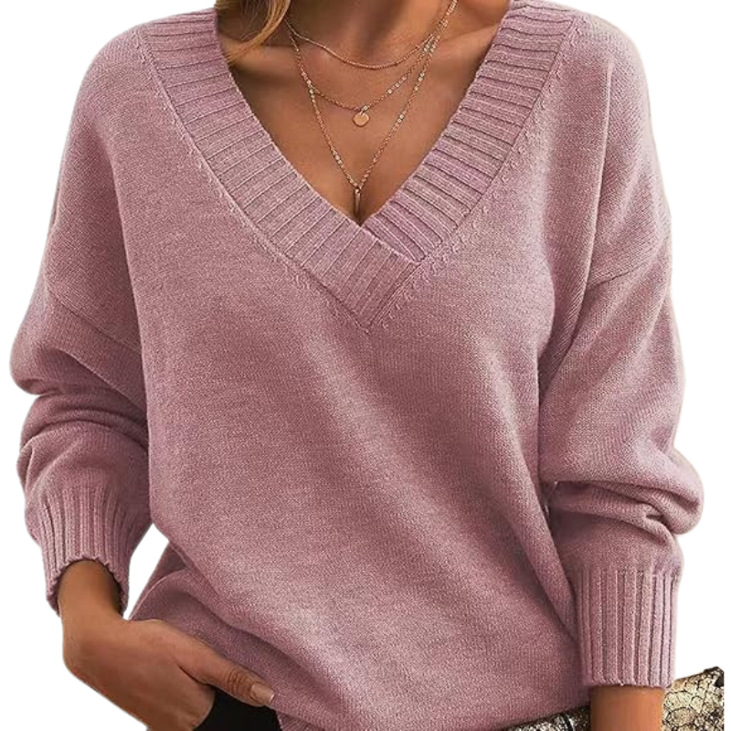 The Vivienne — Lightweight V-Neck Knit