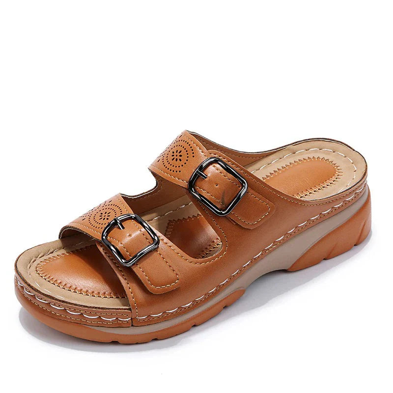 Seraphina — Strappy Comfortable Low-Heel Sandals