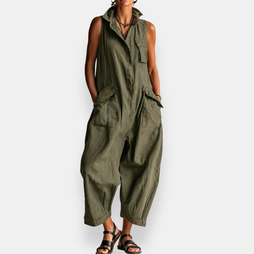 Anouk — Sleeveless Cargo Jumpsuit