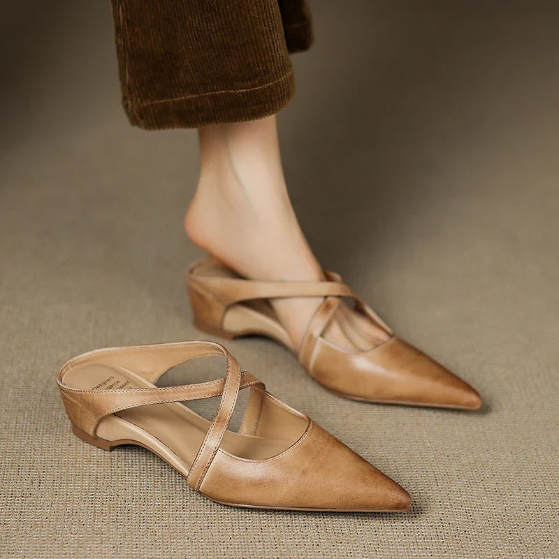 Vivienne — Pointed Slip-On Comfort Mules