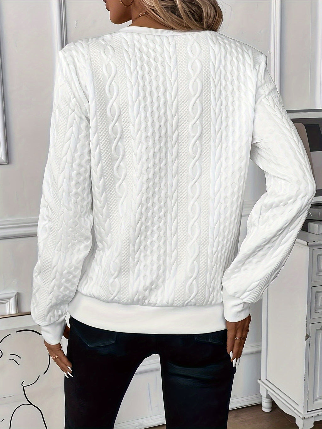 The Iris — Striped Quarter-Zip Sweater