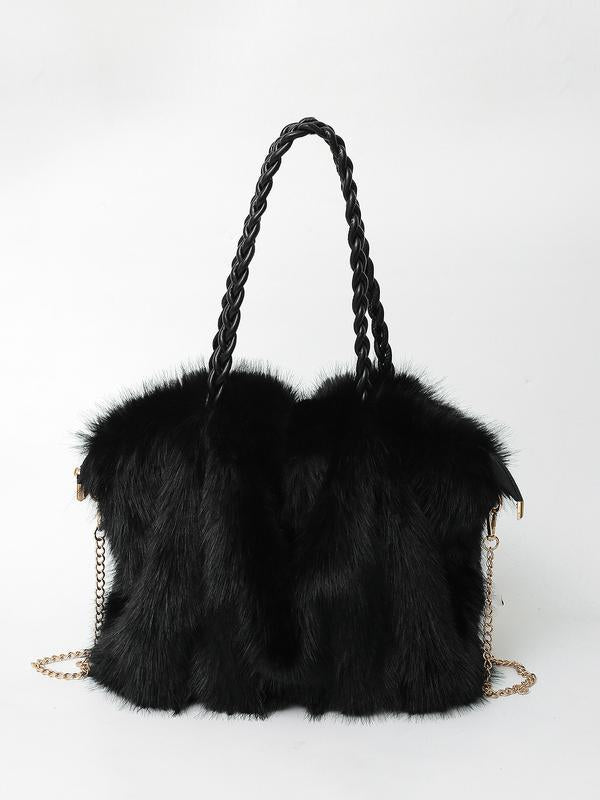 The Capucine — Plush Velvet Shoulder Tote