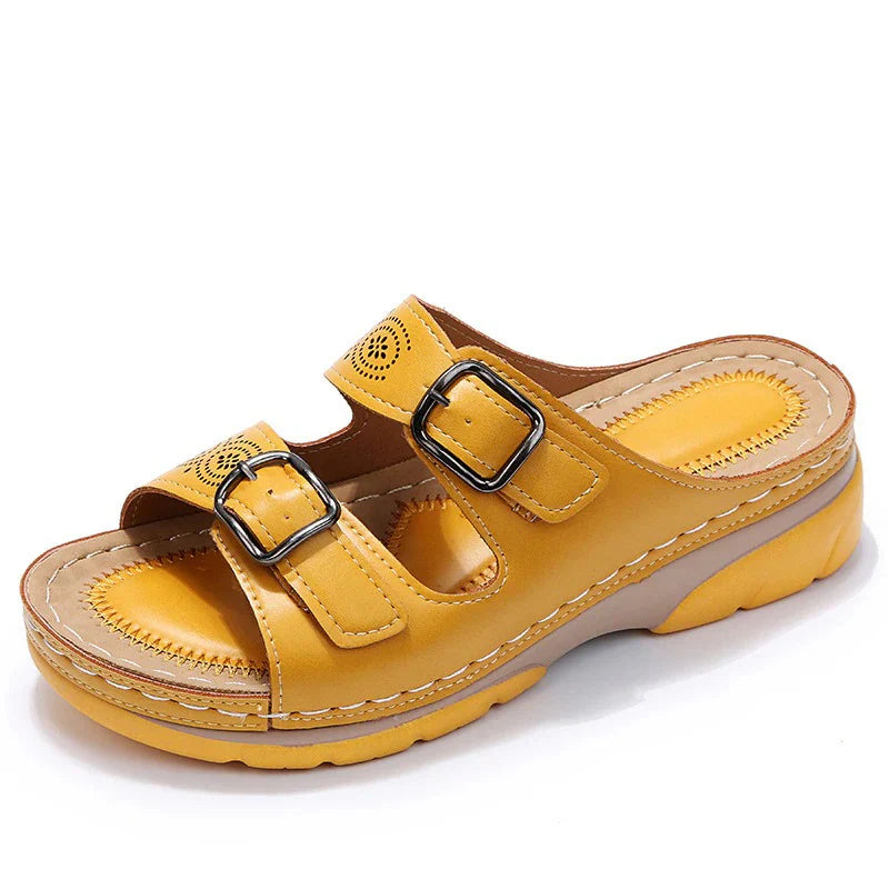 Seraphina — Strappy Comfortable Low-Heel Sandals