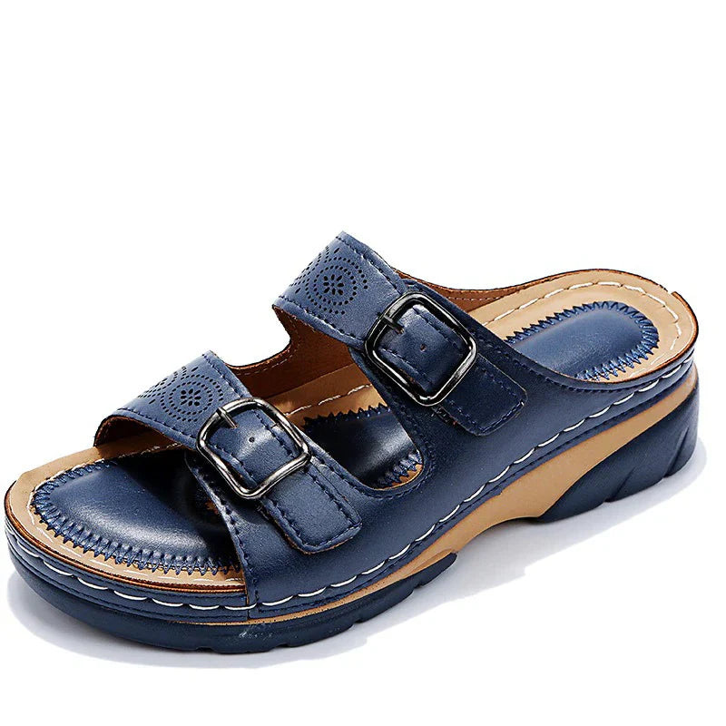 Seraphina — Strappy Comfortable Low-Heel Sandals