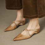 Vivienne — Pointed Slip-On Comfort Mules