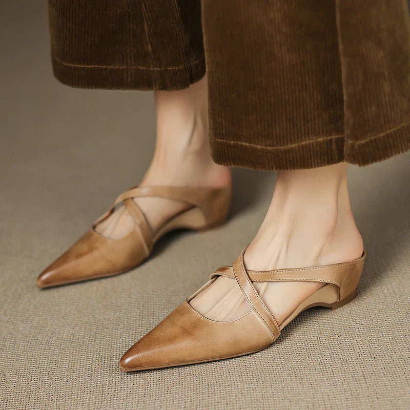 Vivienne — Pointed Slip-On Comfort Mules