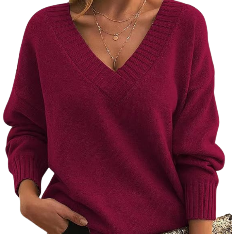 The Vivienne — Lightweight V-Neck Knit