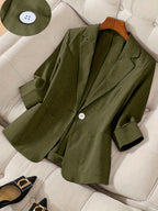 Camille — Soft Three-Quarter Sleeve Tailored Jacket