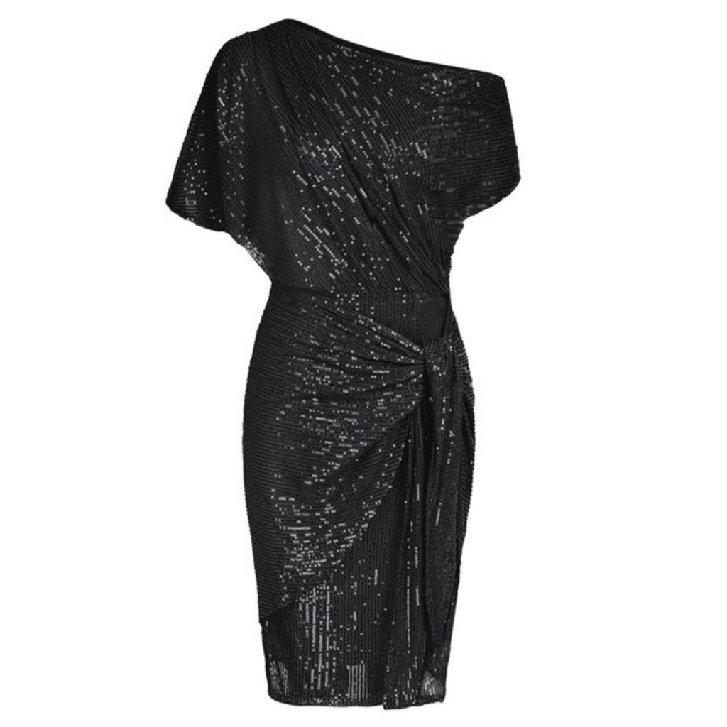 The Delphine — Fitted V-Neck Midi Dress
