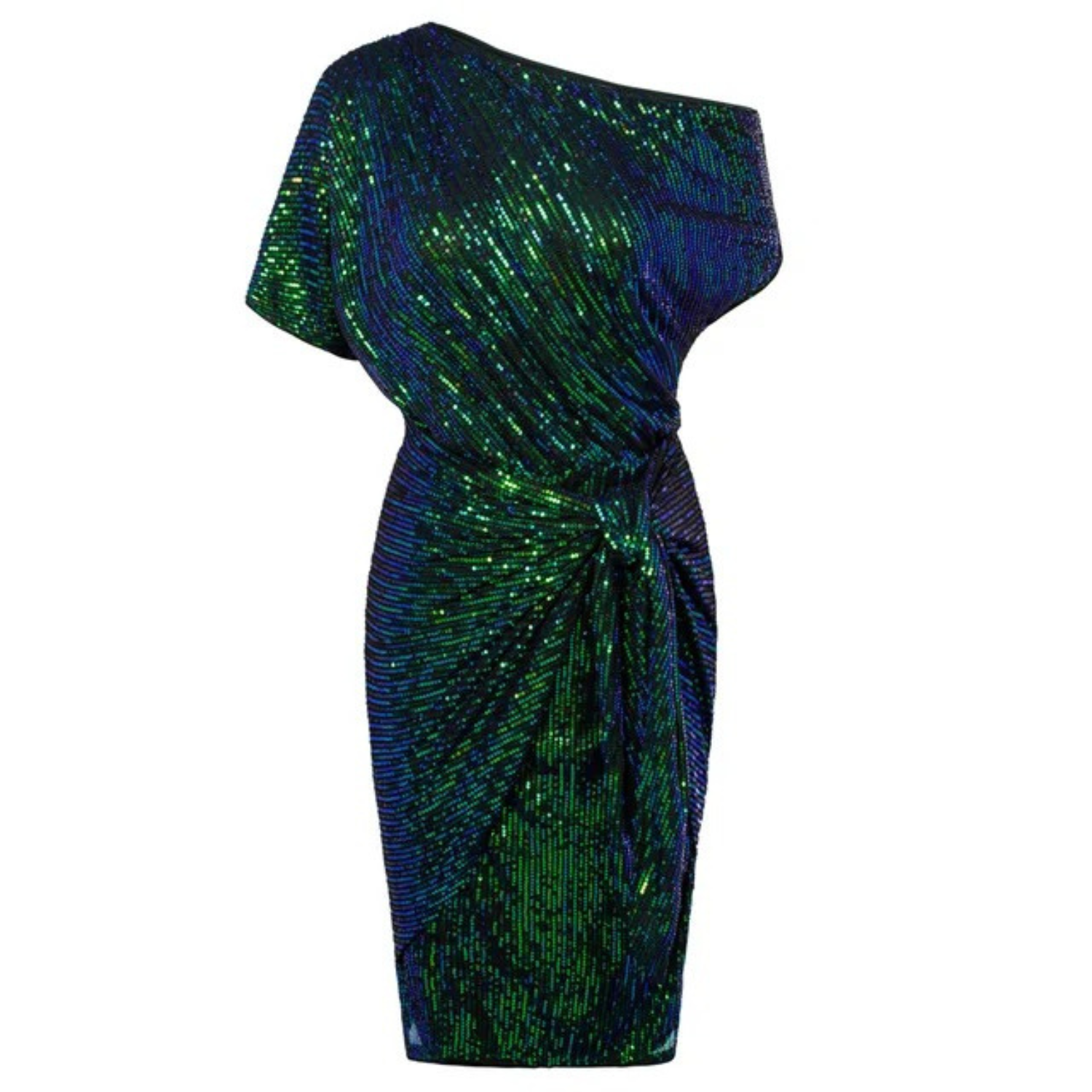 The Delphine — Fitted V-Neck Midi Dress