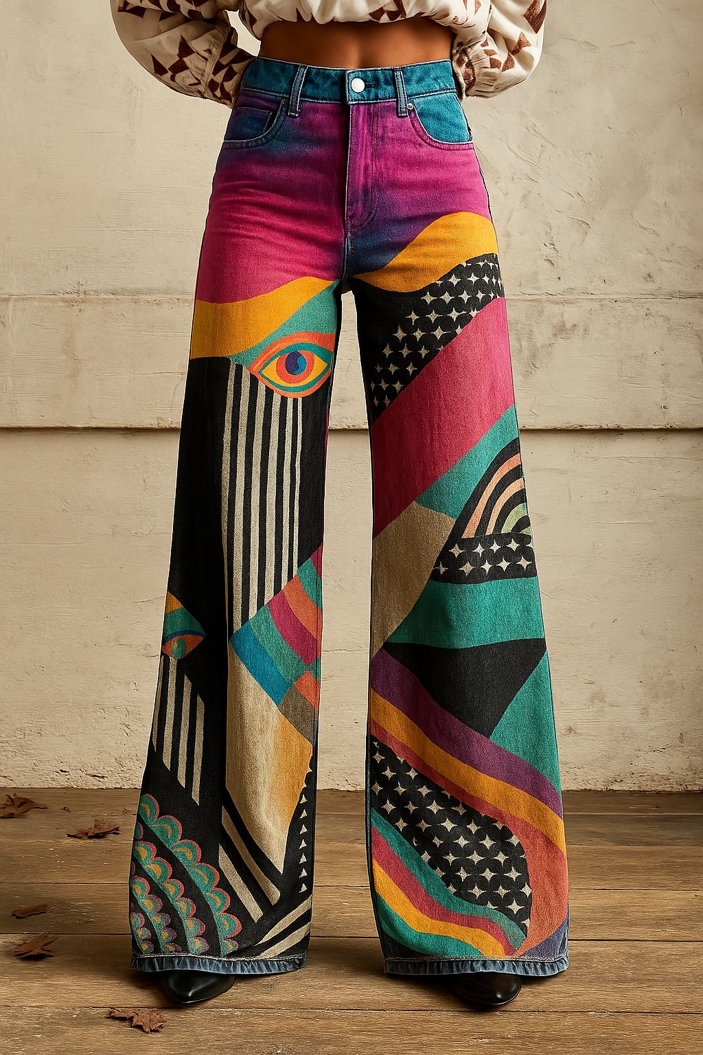 Margaux — Wide-Leg Graphic Pants for Casual Days