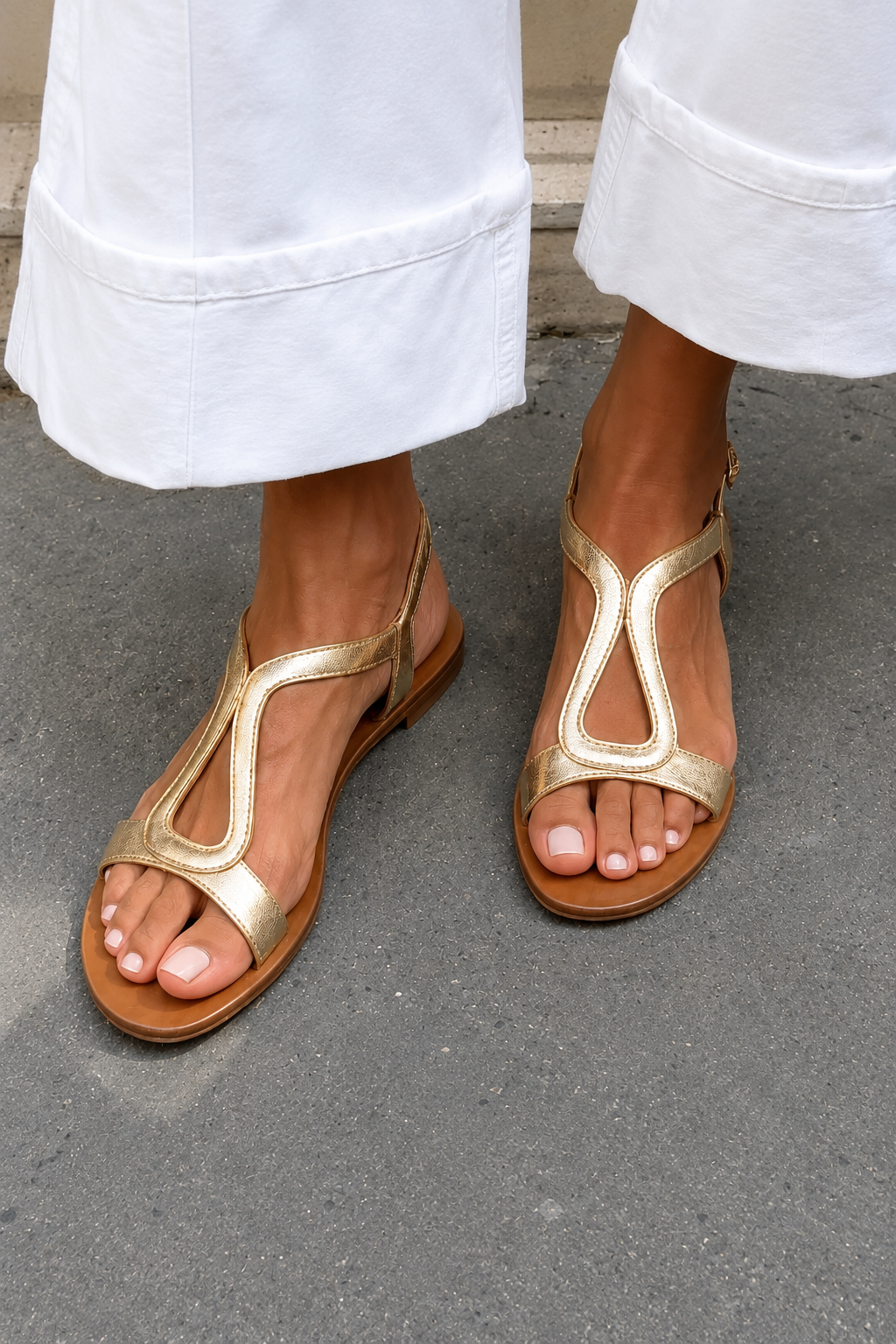 Margaux — Classic Ankle-Strap Flat Sandals