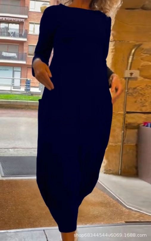 The Léonie — Striped Easy Midi Dress