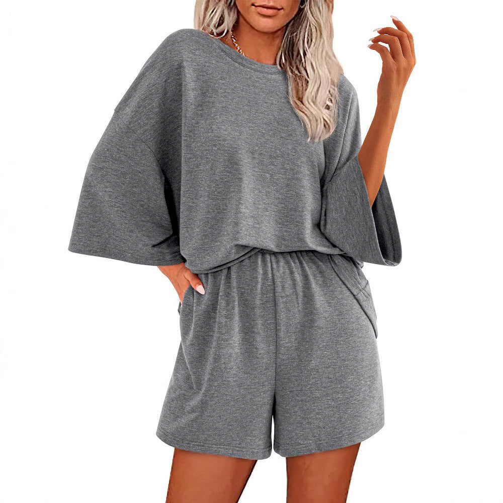 The Amélie — Striped Linen-Blend Lounge Set