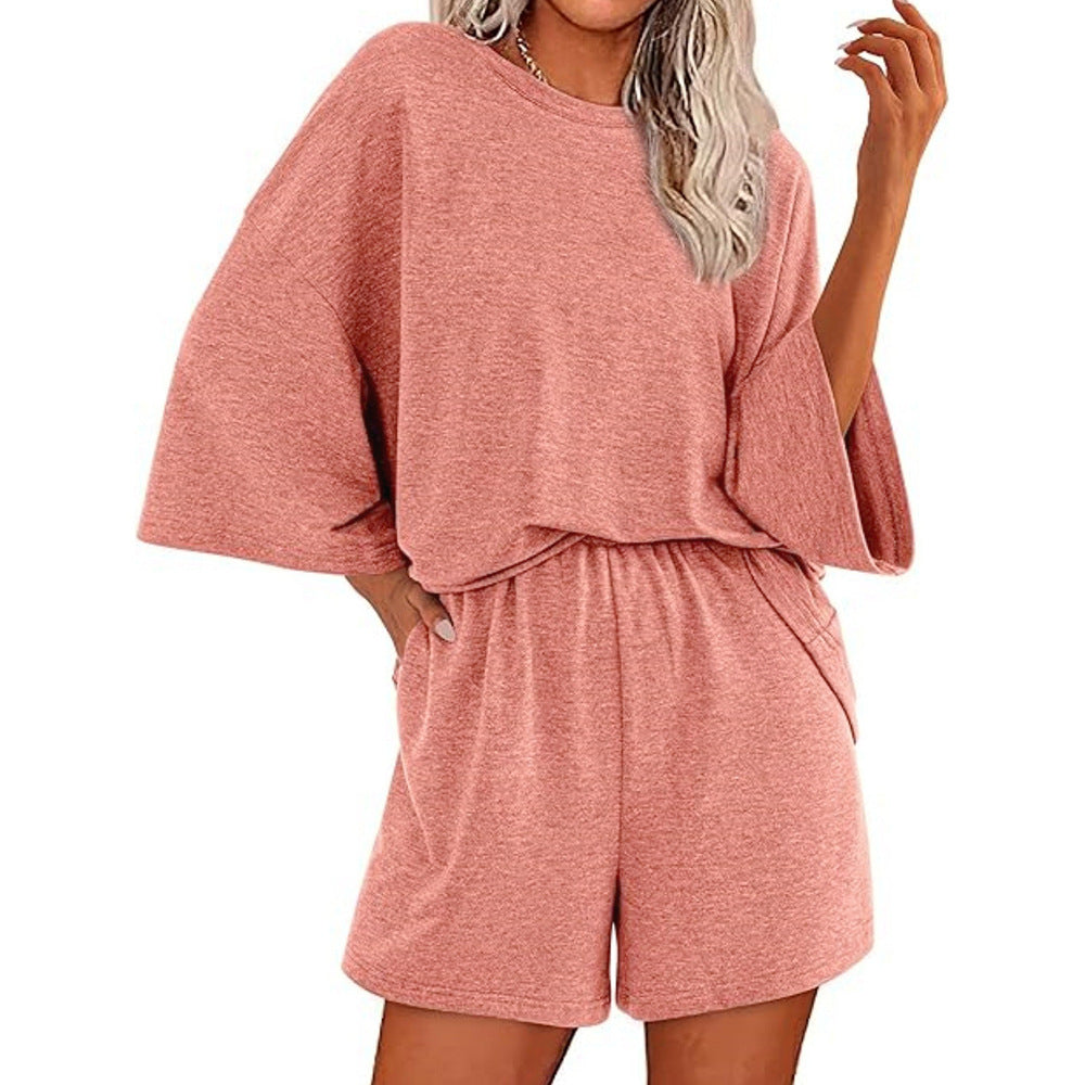 The Amélie — Striped Linen-Blend Lounge Set