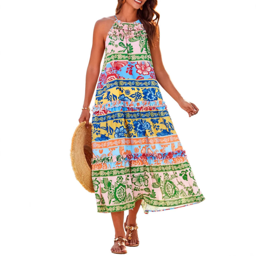 The Estelle — Bohemian Floral Maxi Dress