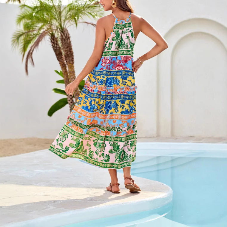 The Estelle — Bohemian Floral Maxi Dress