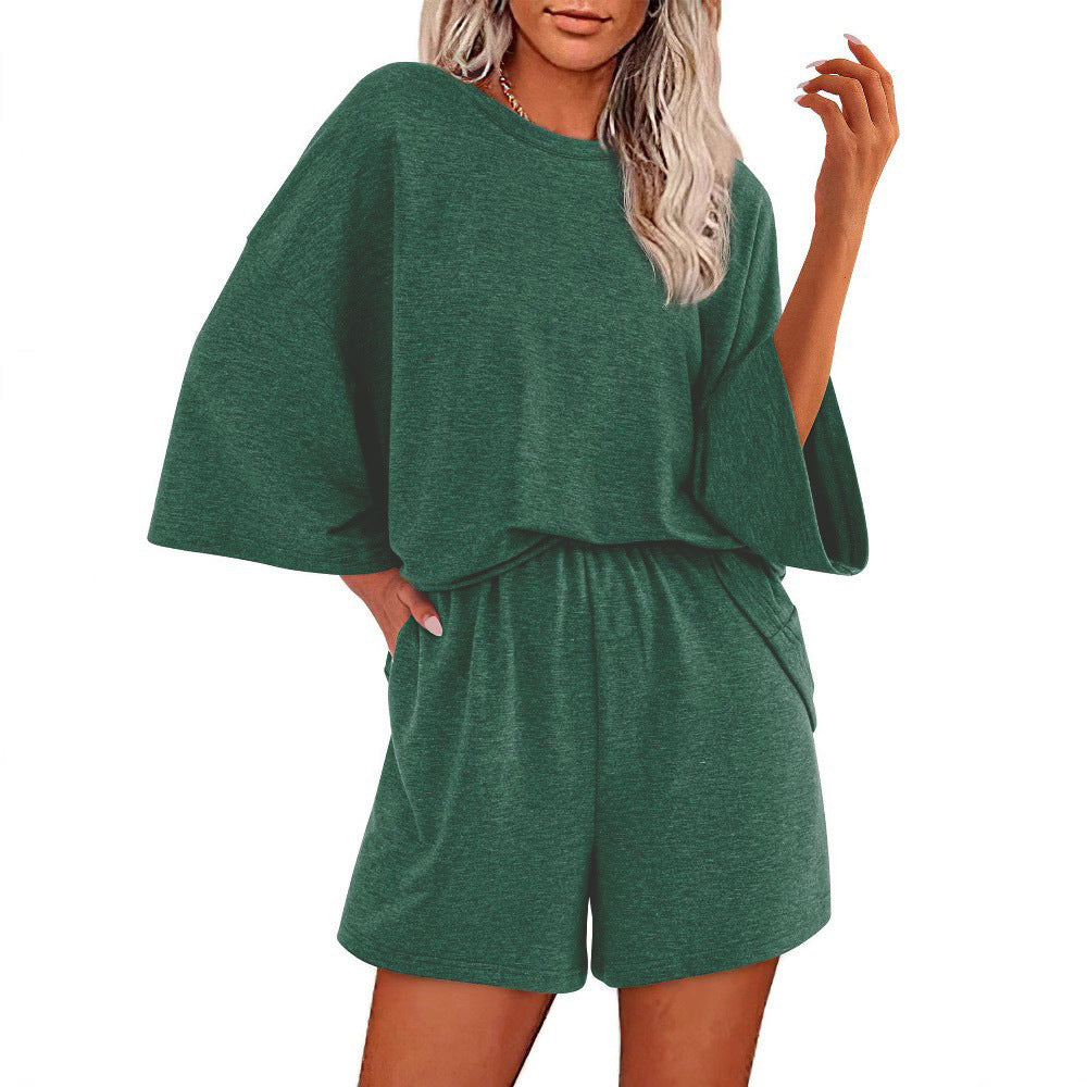 The Amélie — Striped Linen-Blend Lounge Set