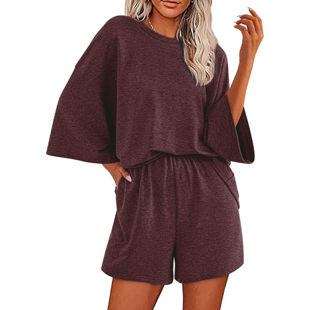 The Amélie — Striped Linen-Blend Lounge Set