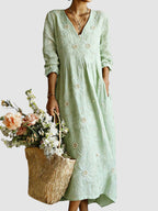 Floral midi dress - Green