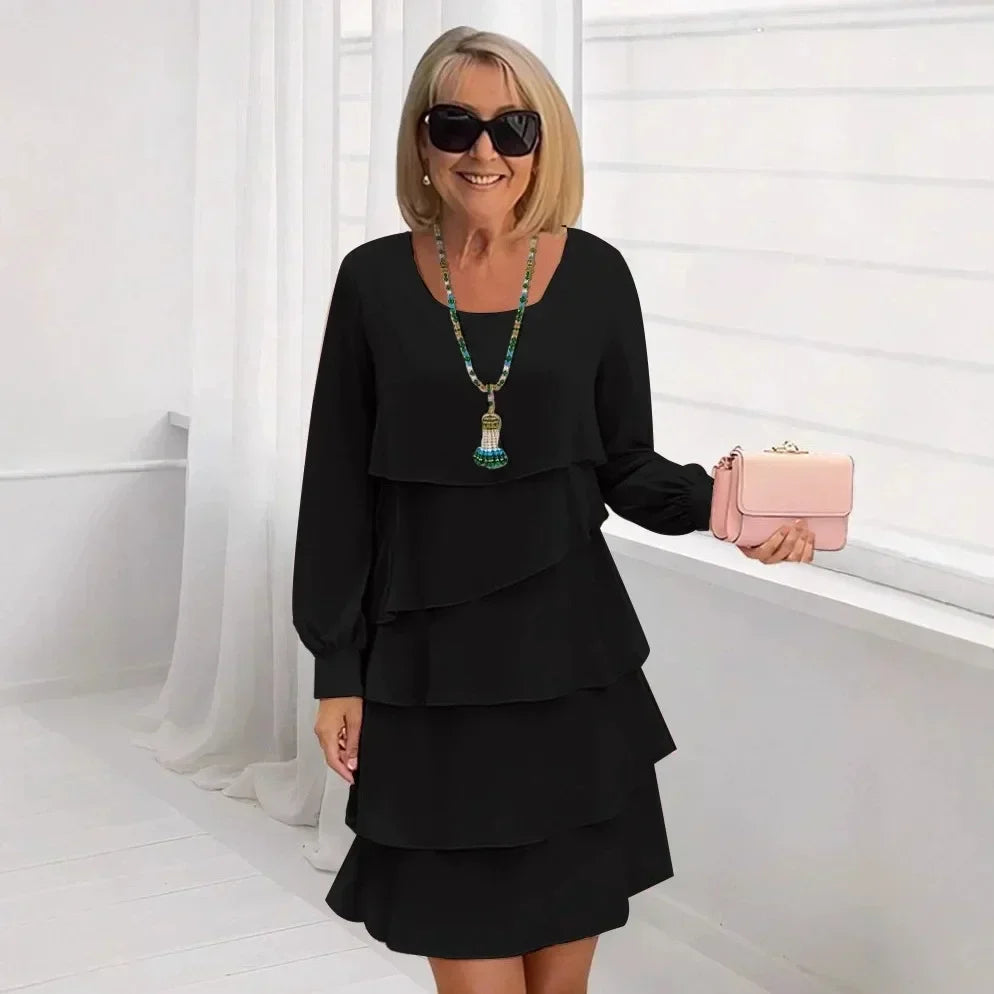 Margot — A-Line Ruffle Dress for Elegance