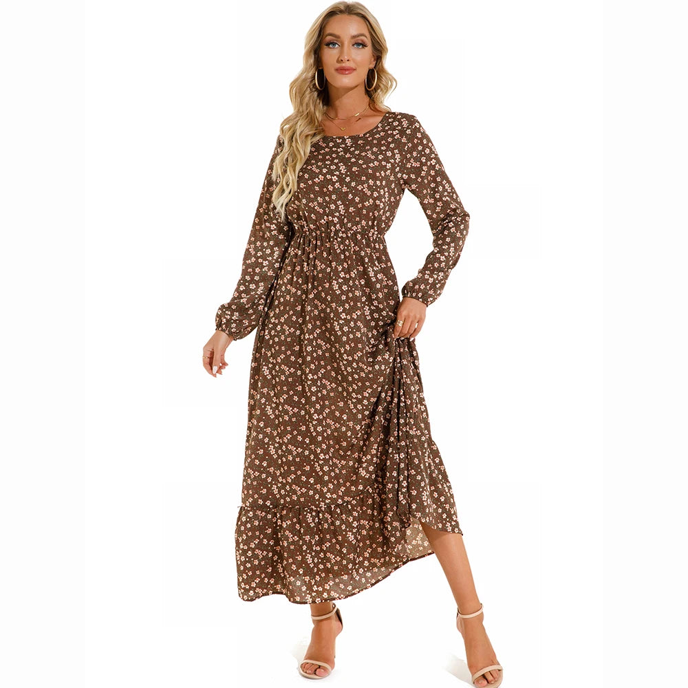 Charlotte — Soft-Stretch Smocked Floral Midi Dress