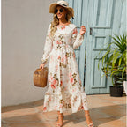 Charlotte — Soft-Stretch Smocked Floral Midi Dress