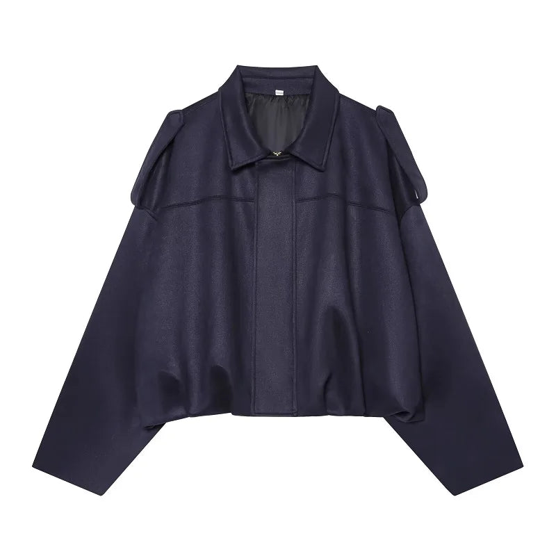 Céleste — Faux-Suede Oversized Bomber Jacket