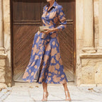 The Celeste — Fitted Floral Midi Dress