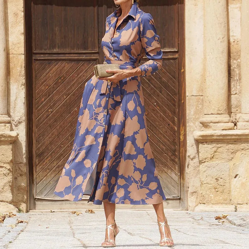The Celeste — Fitted Floral Midi Dress
