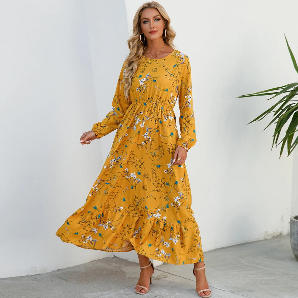 Charlotte — Soft-Stretch Smocked Floral Midi Dress