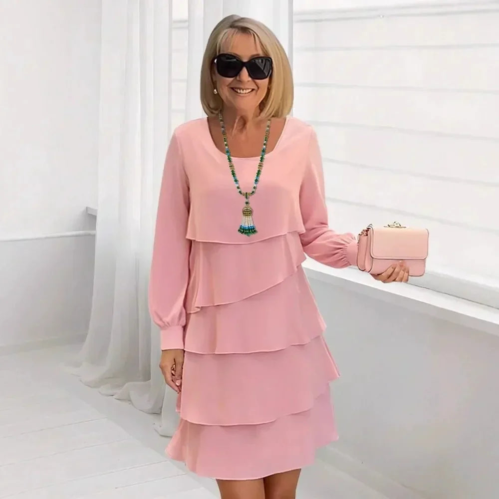 Margot — A-Line Ruffle Dress for Elegance