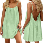 Solene — Ruched Backless Cami Mini Dress